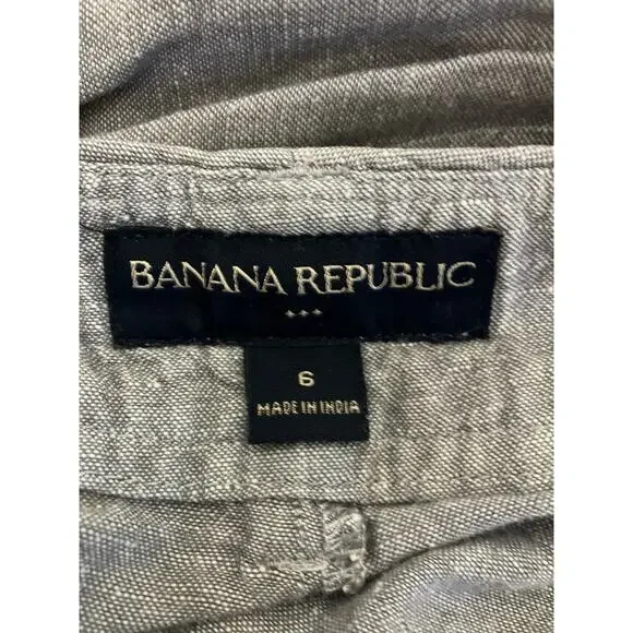 Banana Republic Linen Pants Grey Size 6 - Picture 5 of 8